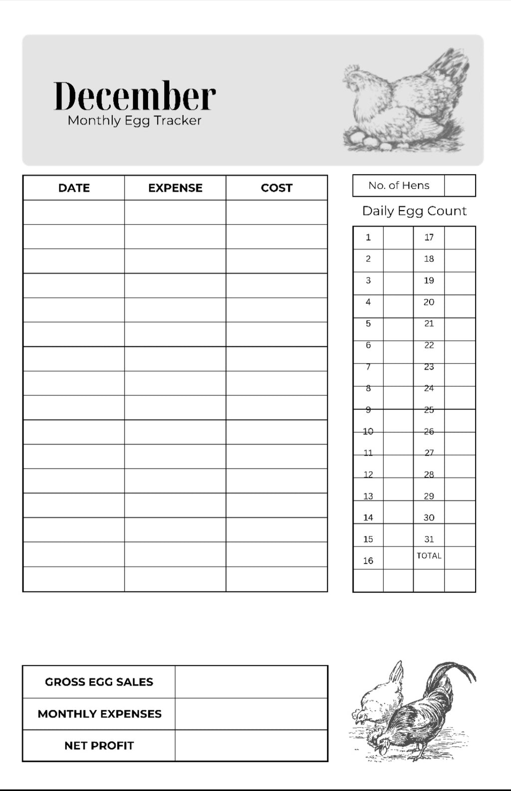 Egg Production & Cost Tracker Record Journal – Homestead Chicken Egg Log Book for Small Farms & Backyard Flocks-3 years