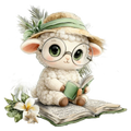 Reading Lamb Sticker