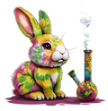 Tie Dye Rabbit Sticker