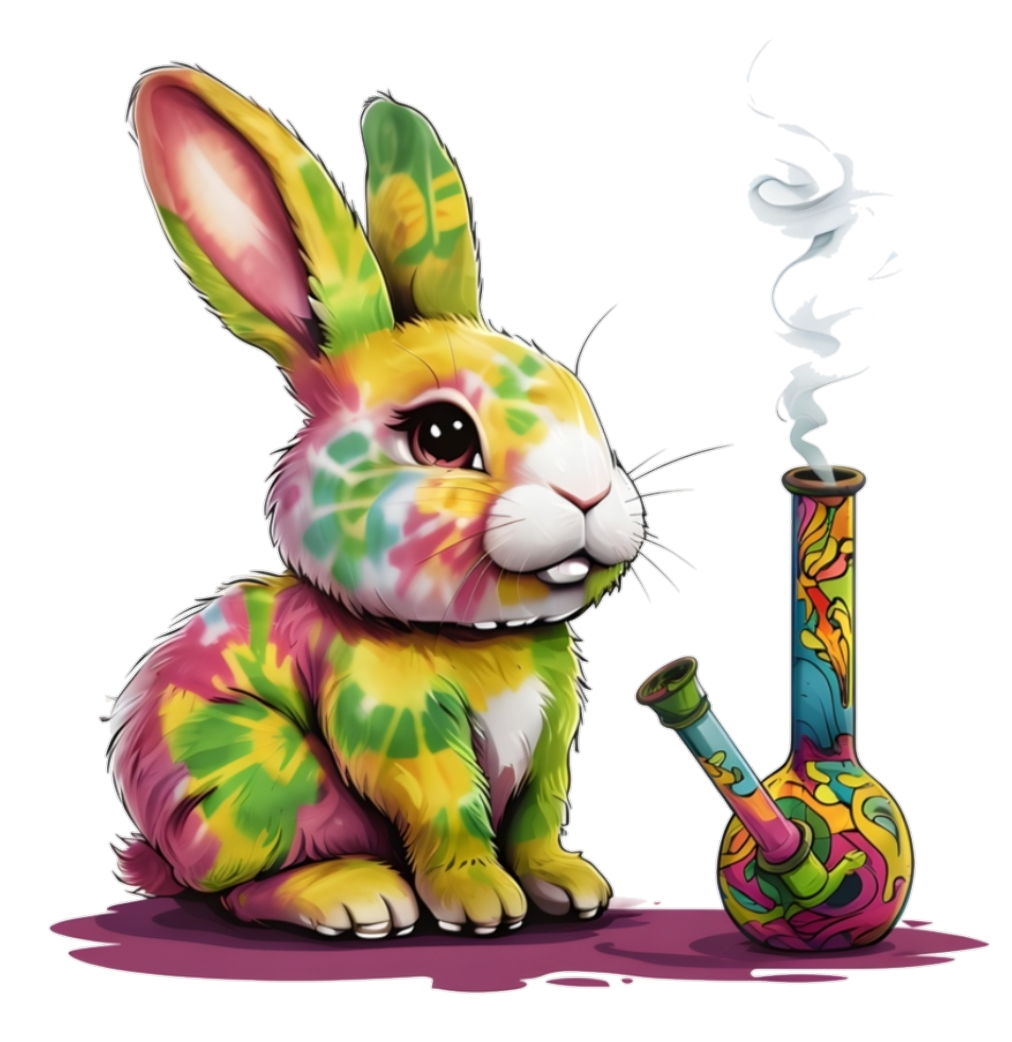 Tie Dye Rabbit Sticker