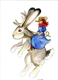 Jackalope Cowgirl Sticker