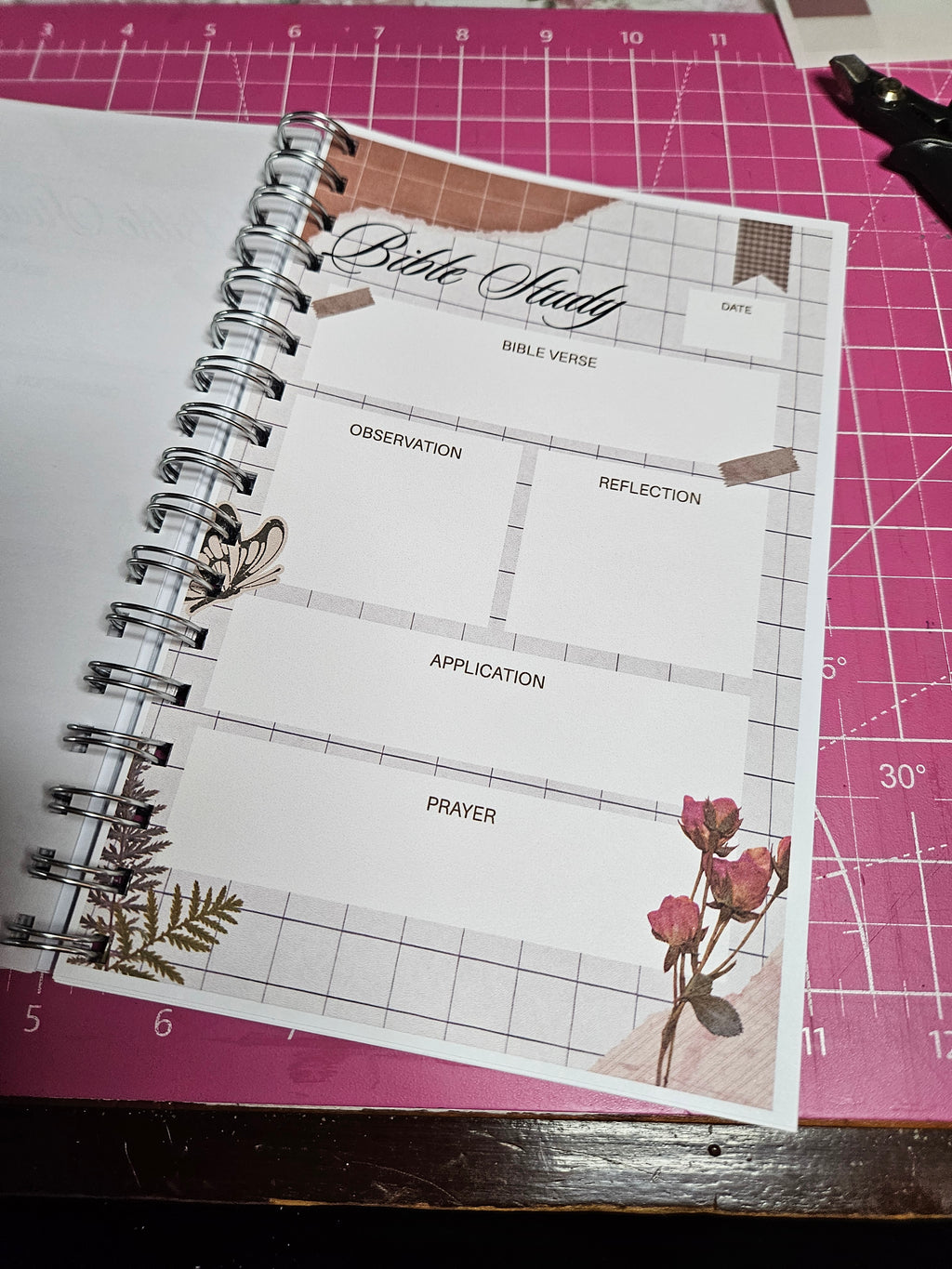 Custom Bible Study Notes Journal – Personalized Scripture Study Notebook (5.5” x 8.5”, 50 Pages)