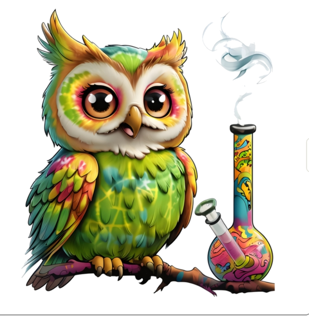 Tie Dye Owl Sticker