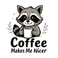Coffee Makes Me Nicer Sticker