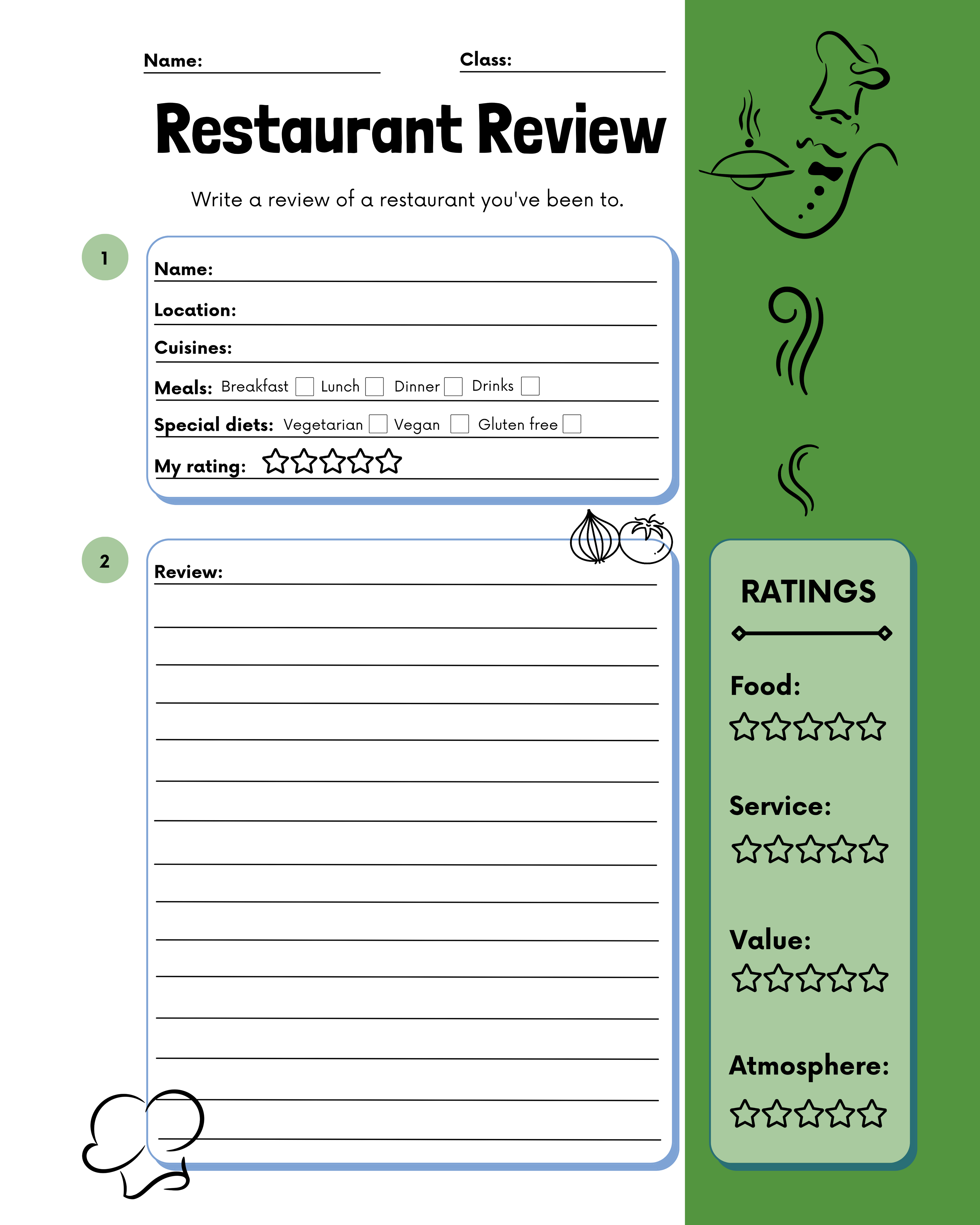 Restaurant Review Journal – Custom Food & Dining Log Book for Tracking Restaurants, Reviews & Favorite Meals